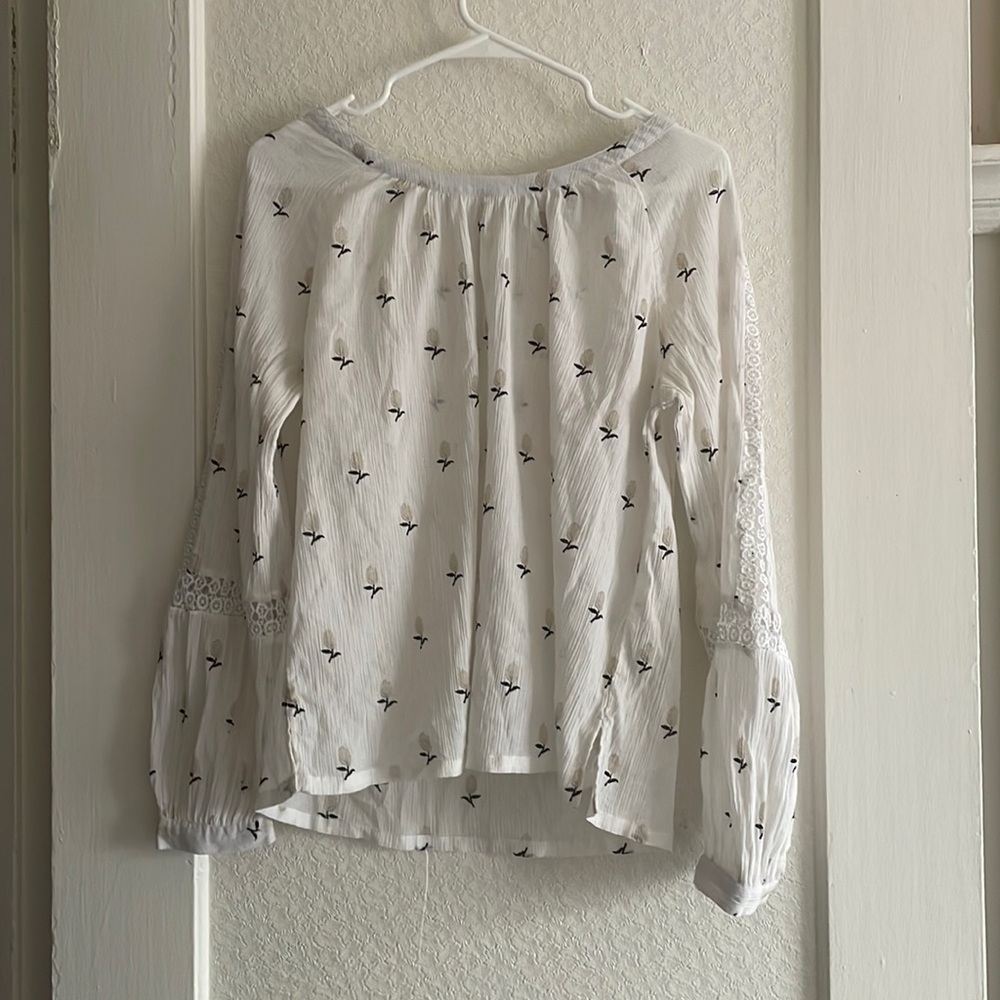 LOFT Peasant Blouse with balloon sleeves